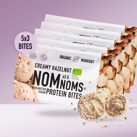 Creamy White Hazelnut NomNoms (Protein-Bites) –  bio, vegan und mit Erbsenprotein