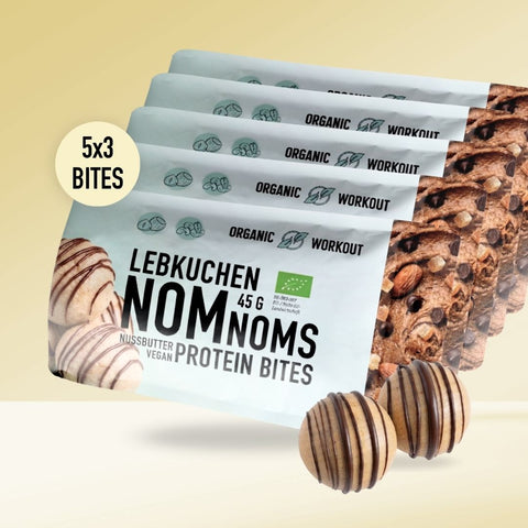 Lebkuchen NomNom Protein Bites – bio, vegan mit Extra pflanzlichem Protein