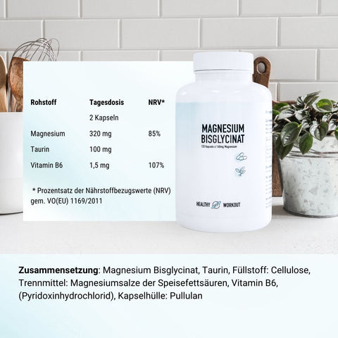 Magnesium Bisglycinat Kapseln mit B6 (120 Kapseln)