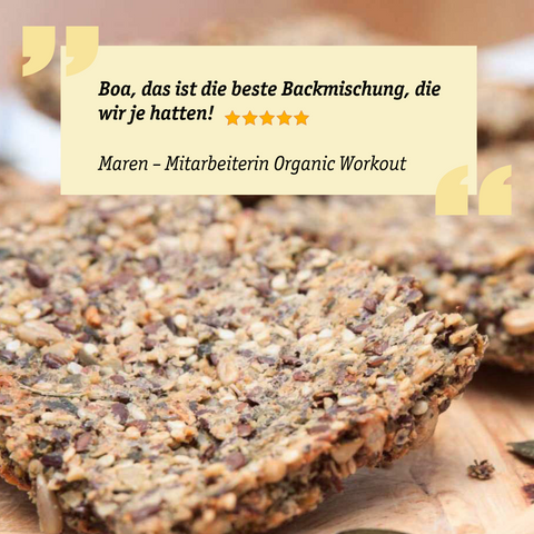 ABVERKAUF Knäckebrot-Backmischung – Bio, lower-carb* glutenfrei, vegan, eiweiß- und ballaststoffreich
