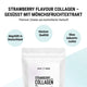 Strawberry Flavour Collagen Pulver gesüßt mit Mönchsfruchtextrakt