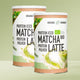Zwei Dosen Bio Iced Matcha Latte Protein Pulver von Organic Workout im 2er-Pack