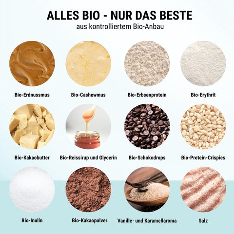 Crunchy Peanut Chocolate NomNoms (Protein-Bites) – bio, vegan mit Extra Protein