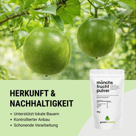 Mönchsfruchtpulver zum kalorienarmen Süßen - 80 g