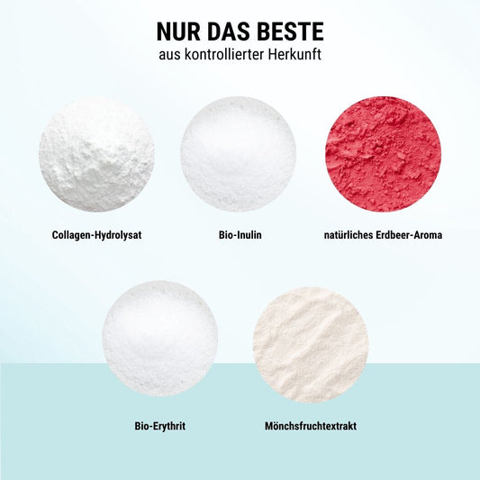 Bundle Strawberry Collagen & Collagen Pulver - gesüßt mit Mönchsfruchtextrakt