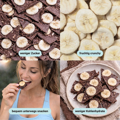 Bio Chocolate & Fruits Crunch Banana - Lower Sugar, vegan & glutenfrei