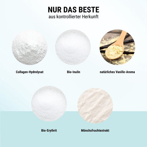 Bundle Vanille Collagen & Marine Collagen Pulver - gesüßt mit Mönchsfruchtextrakt