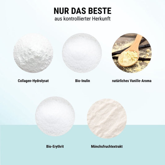 Bundle Vanille Collagen & Marine Collagen Pulver - gesüßt mit Mönchsfruchtextrakt