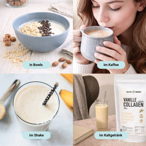 Vanille-Collagen Pulver gesüßt mit Mönchsfruchtextrakt