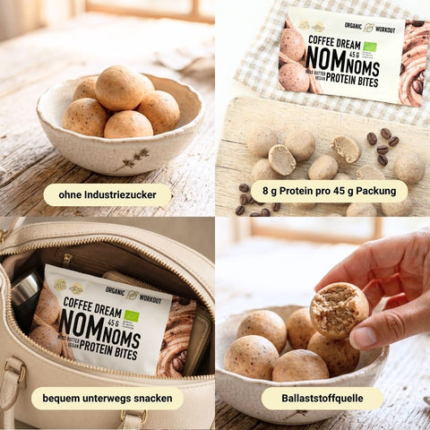 Coffee Dream NomNoms - Protein Bites – Bio, vegan mit Bio-Erythrit und Bio-Erbsenprotein