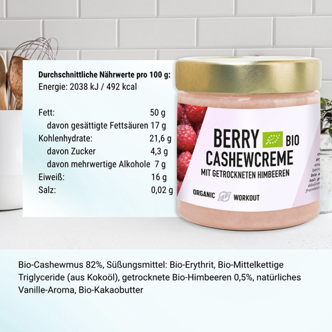 Streng limitierte Edition! 1 kg Bio Himbeer-Cashew-Creme